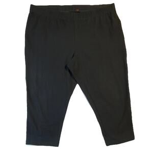 Sonoma Life + Style Women Legging XL Black Red Bow Embroidery Capri Activewear